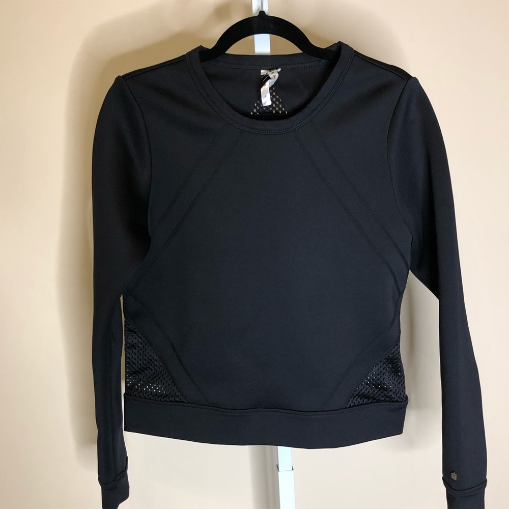 Fabletics Rory Mesh Black Neoprene Sweat Top S - image 2